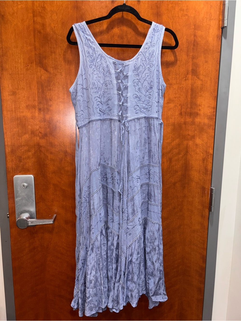 Scully Pale Lavender Lace-Trim Maxi Dress